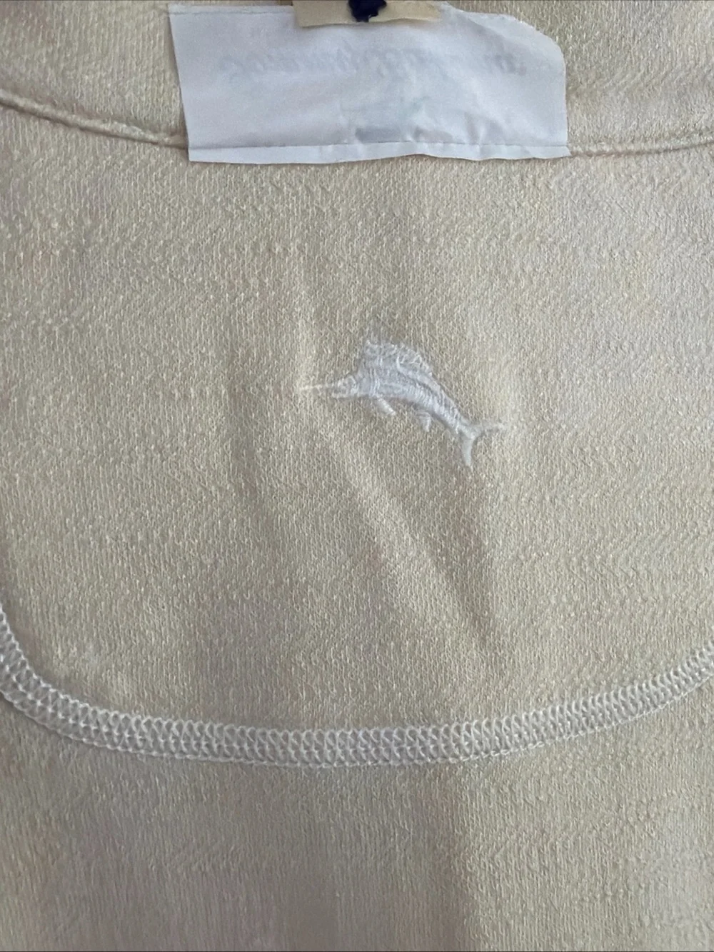 NWT Tommy Bahama Mens XL Switch It Up Reversible Half Zip Pullover Coconut Cream